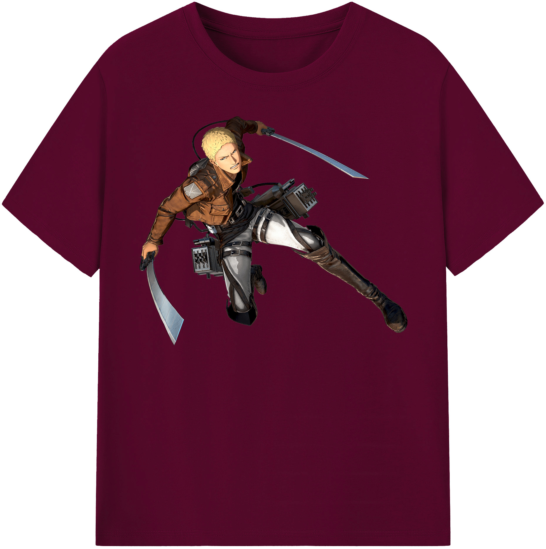 （画像用） 進撃の巨人 ライナー・ブラウン Attack on Titan Reiner Braun レディースカジュアルプリントTシャツ（綿100％）